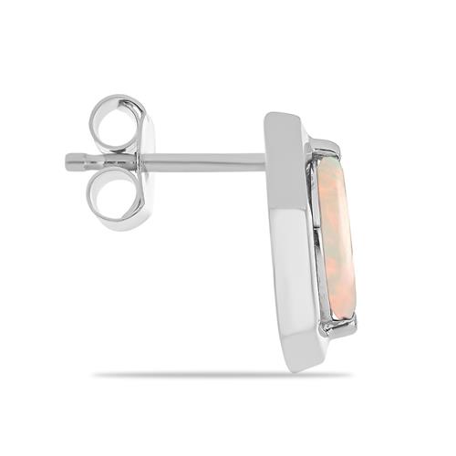 BUY NATURAL ETHIOPIAN OPAL GEMSTONE EARRINGS IN STERLING SILVER 